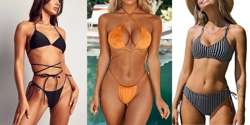 Women's strappy bathing suits