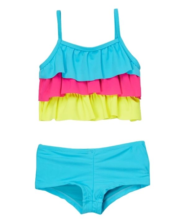 Ruffle girls bathing suits