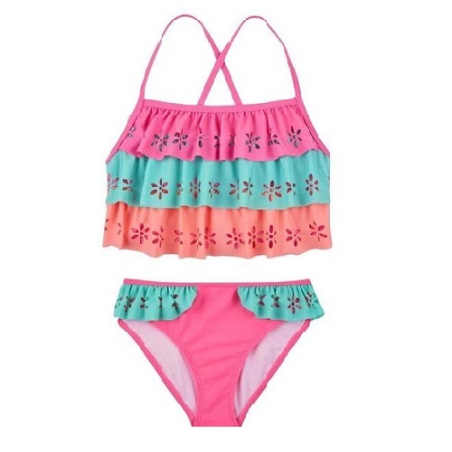 Laser cut girl bikini swimsuits