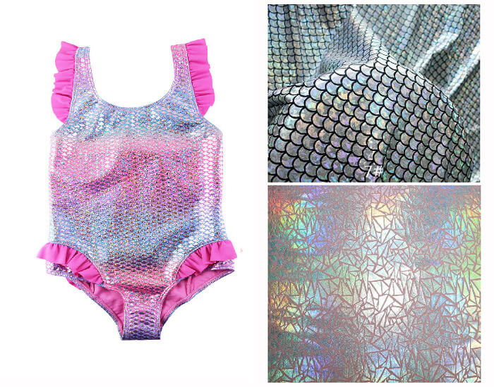 Trajes de baño sublimados personalizados - Lámina holográfica