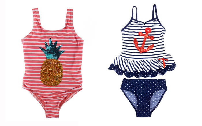 Trajes de baño personalizados con lentejuelas