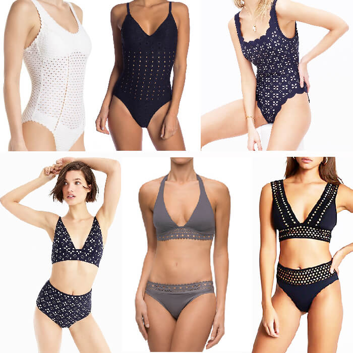 womens swimsuits manufacturer from China- women's custom made swimwear with laser cut eyelets