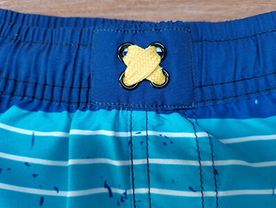 custom board shorts -Four metal eyelet