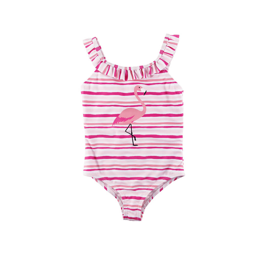 GLOP008B-Girls Ruffle Swimsuit