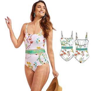beautiful women's floral swimsuit