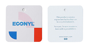 sustainable swimwear manufacturer - ECONYL HANGTAG