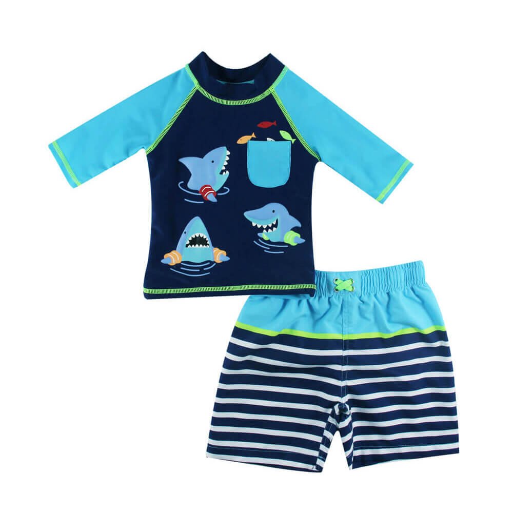 BYRG106-Toddler Boy Rash Guard Set