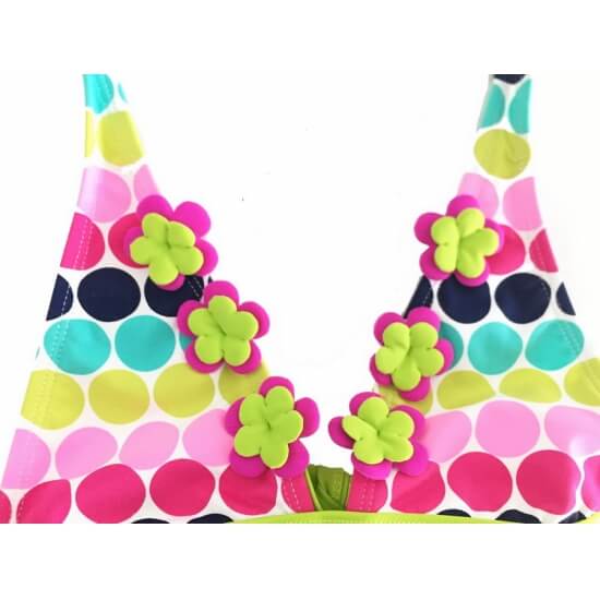 GBK-029 -Girls Halter Flower Swimwear