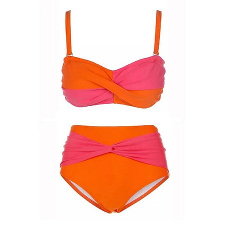 KL008644-Twist Bandeau Bikini