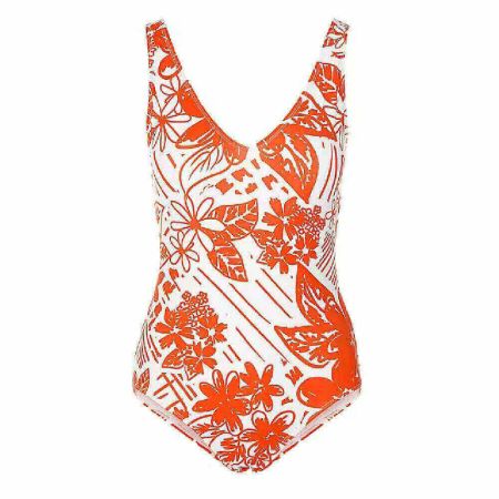 KL008657-Floral Print One Piece Swimsuits
