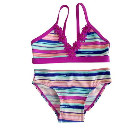 UJG1936-Stripe Printing Bikini Swimwear
