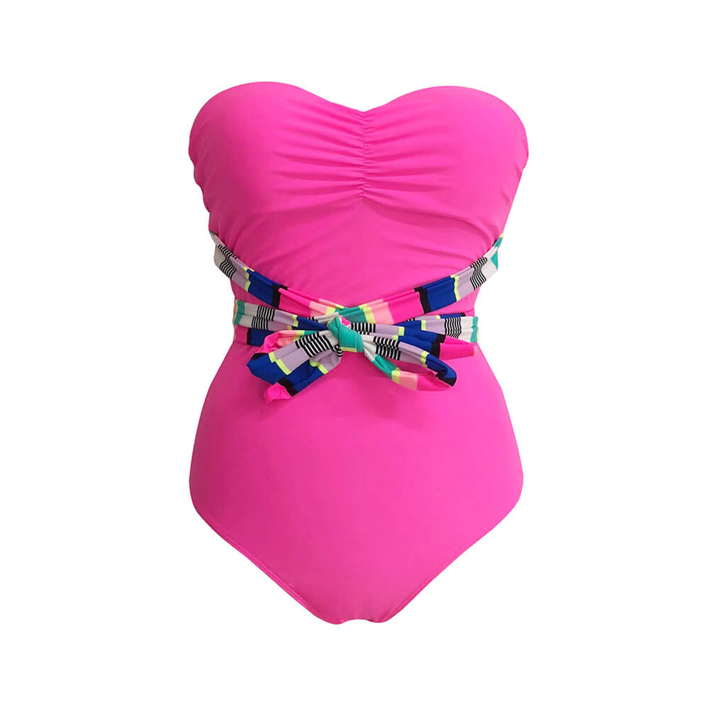 UN132289-Pink Color One Piece Swimsuit