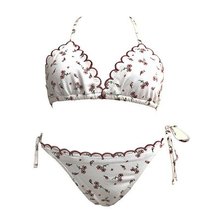 UNLD013-Ruffle Edge Bikini Set For Women