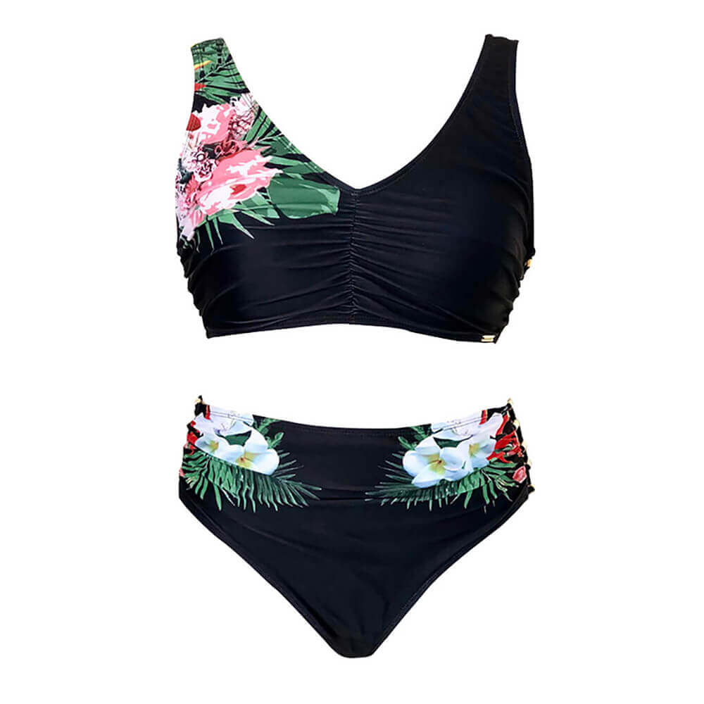 Custom Women Bikini Set With Padded Bikini Tops And High Waisted Bikini ...