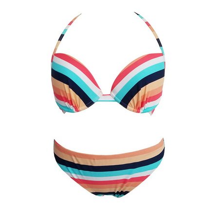 WOP-0082-Stripe Ladies Swimwear