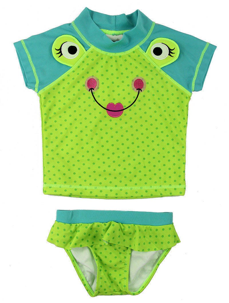 GRG-004-baby girl rash guard sets