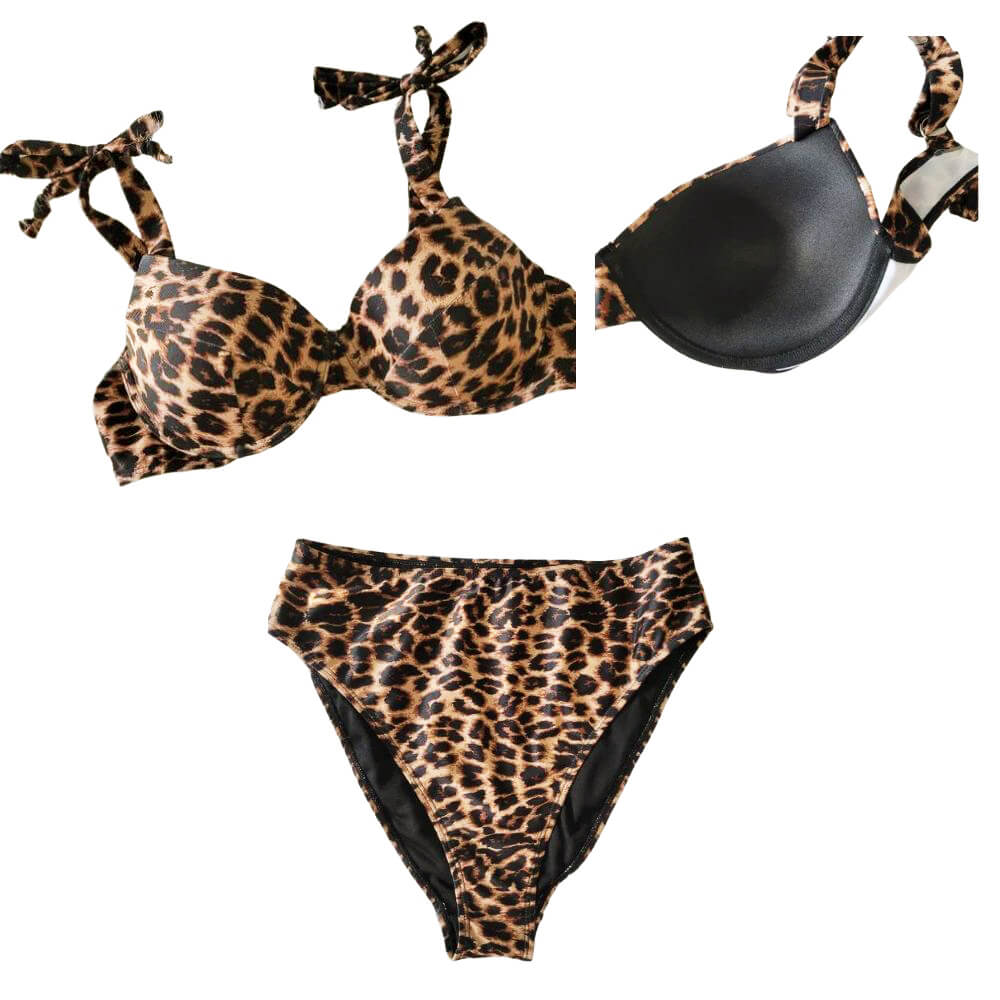 UNPL202111625- Leopard High Waist Bikini