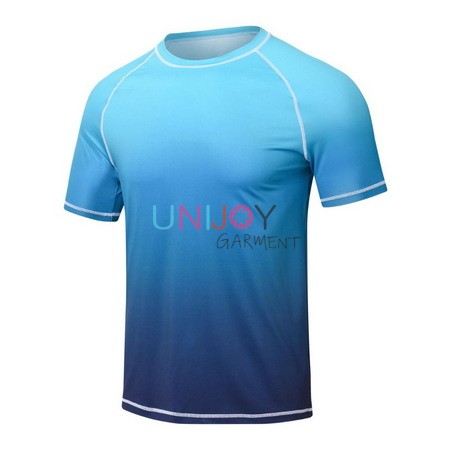 UNMS2023003-Gradient Custom Rash Guard Shirts Swimwear