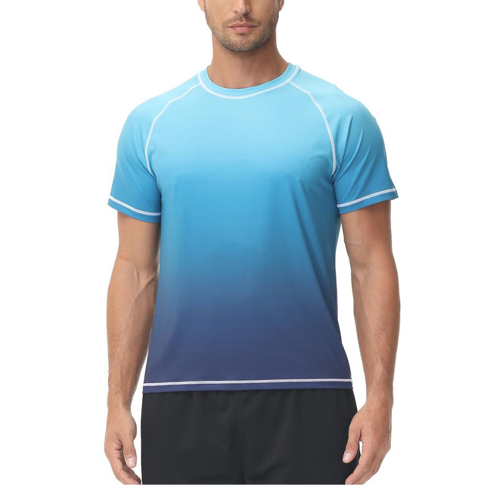 UNMS2023003-Mens Rash Guard Swim Shirt