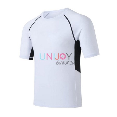 UNMS2023005-White Custom Rash Guard Shirts Manufacturer