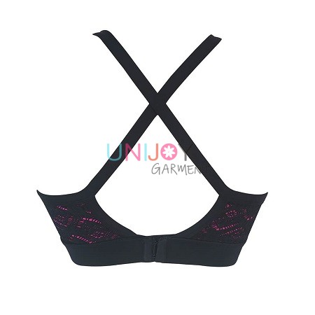 Custom Gym Wear Lace Crochet Yoga Sports Bra Fitness Apparel