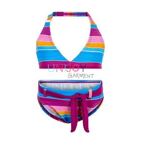 UN104596-Girls Halter Custom Bikini Manfuacturer