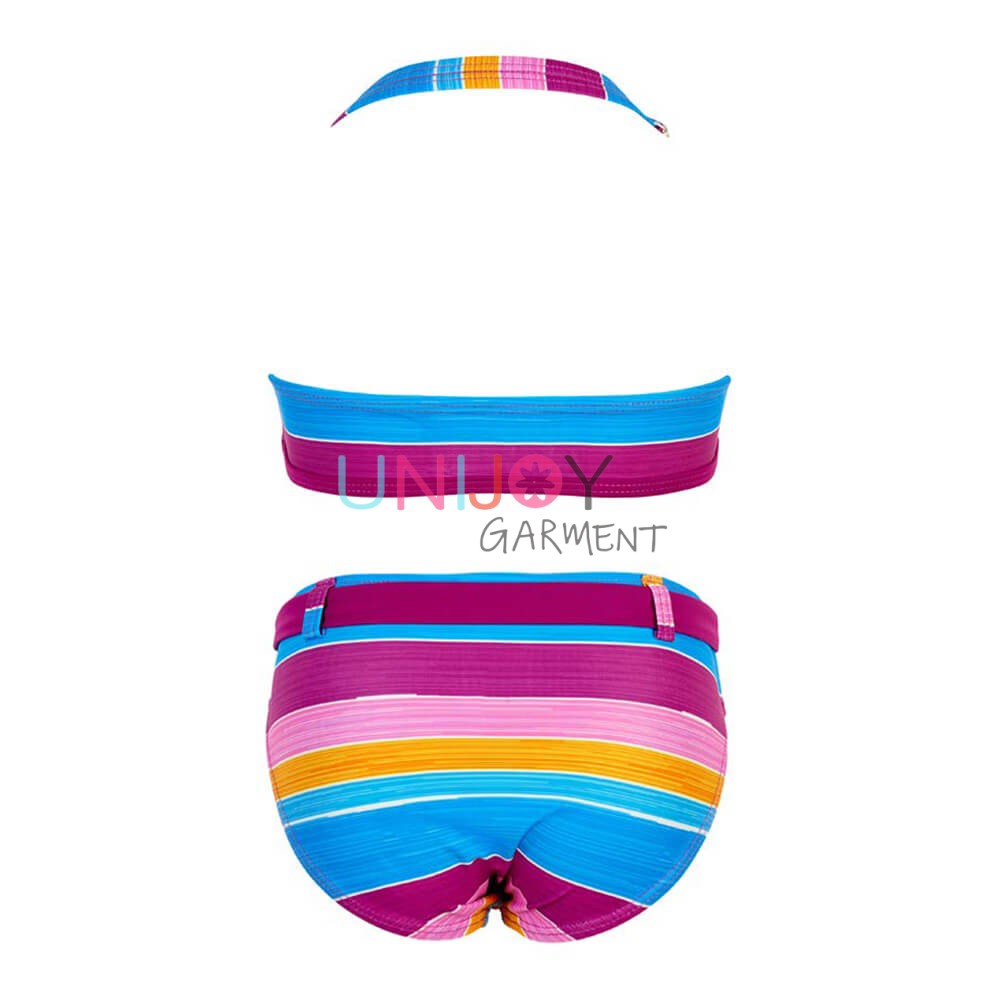 UN104596-Girls Stripes Custom Swimwear