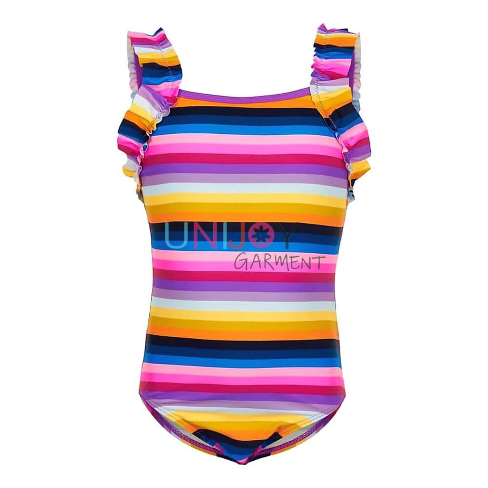 UN720012-Striped Kids Custom Swimwear