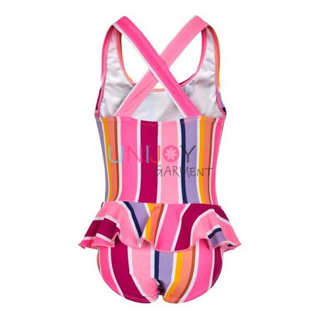 UN720056-Striped Custom Kids Swimwear Manufacturer