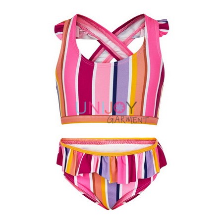 UN720057-Striped Printed Bikini Private Label Swimwear