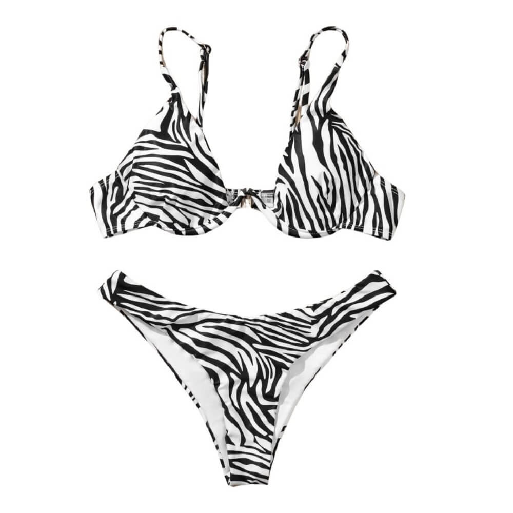 UNBK2022003-Zebra Custom Printed Bikini
