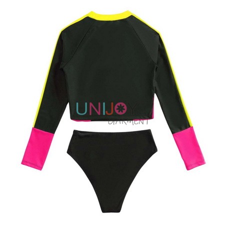 UNRGBK002-Cropped Rash Guard Women's Swimwear Manufacturer