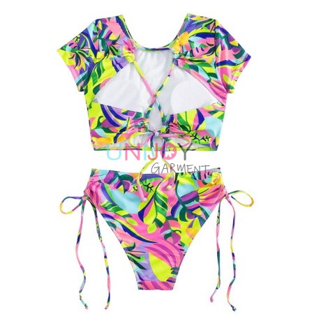 UNRGBK003-Drawstring Rash Guard Customize Bikinis Short