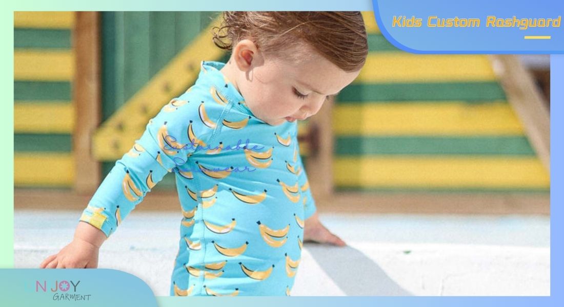 Cute One-piece Custom Rashguard By Kids Swimwear Manufacturer