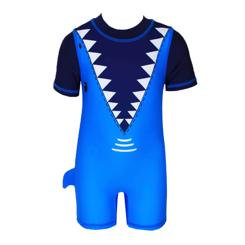 UNBYRG002-Ethical Swimwear Shark Custom Print One-piece Rashguard