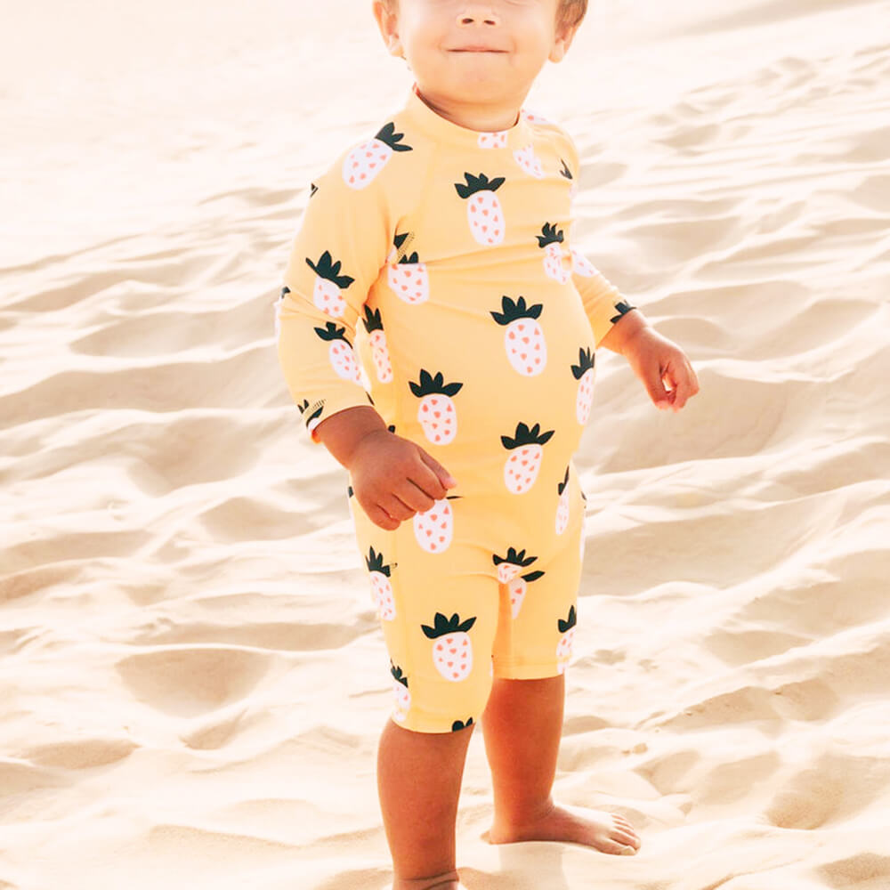 UNGLRG2302-Cute Baby Custom Printed Rashguard Kids Swimwear Supplier