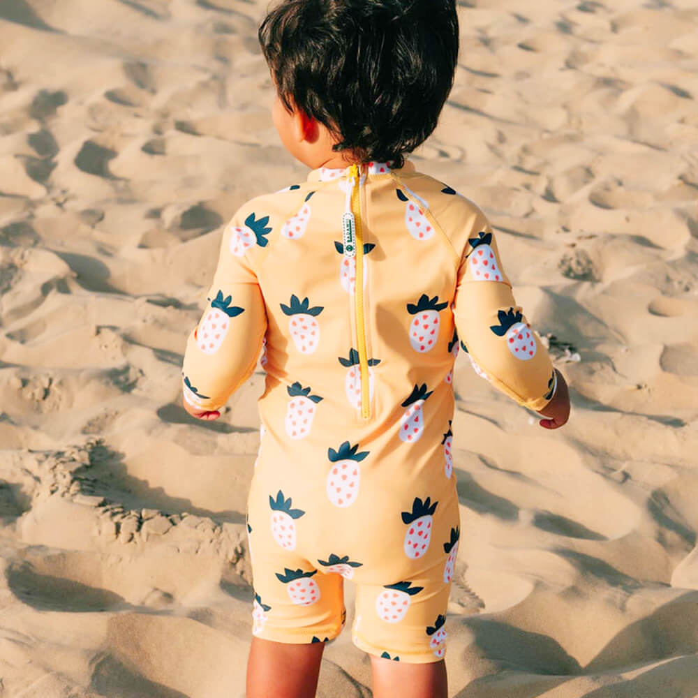 UNGLRG2302-Pineapple Custom Printed Rashguard Baby Swimwear