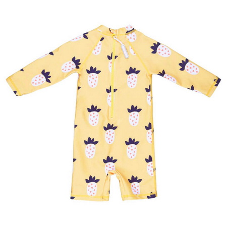 UNGLRG2302-Pineapple One-piece Rashguard Custom Kids Swimwear Supplier