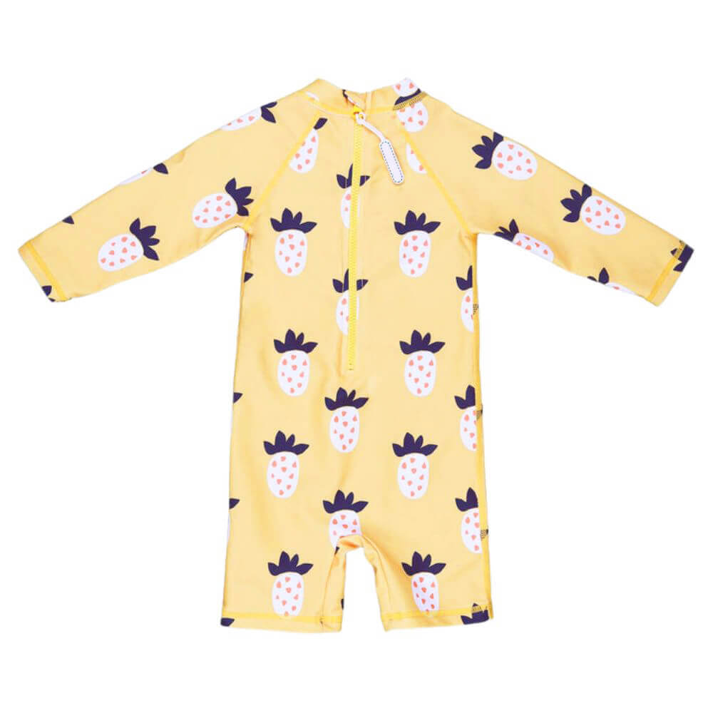 UNGLRG2302-Pineapple One-piece Rashguard Custom Kids Swimwear