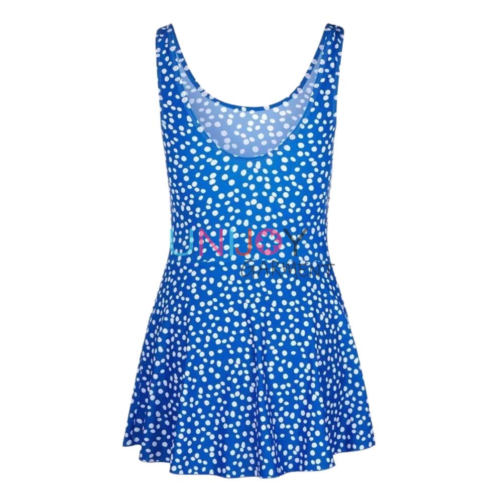 WOP-0127-Customized Swimsuit Spot Print Swimdress