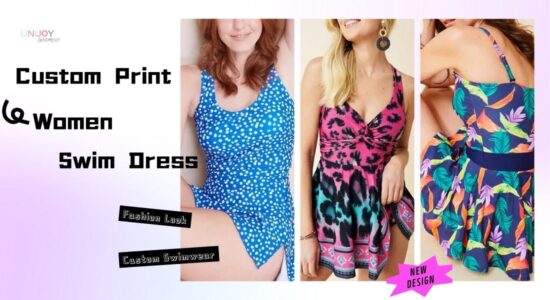 Custom Print Women Swim Dress-Unijoy