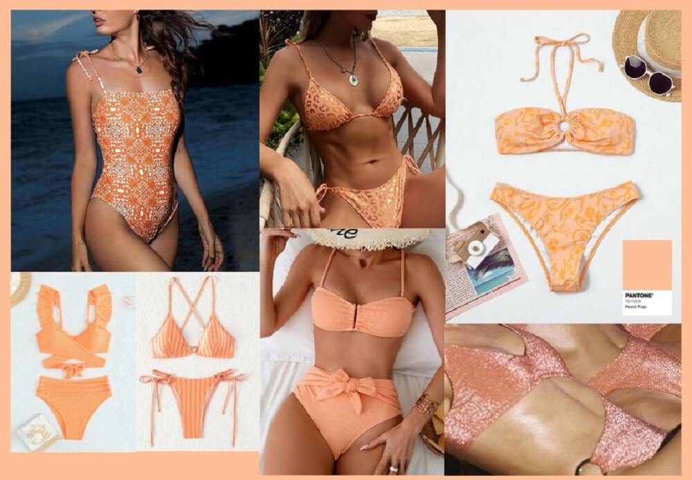 Peach Fuzz into Custom Swimwear