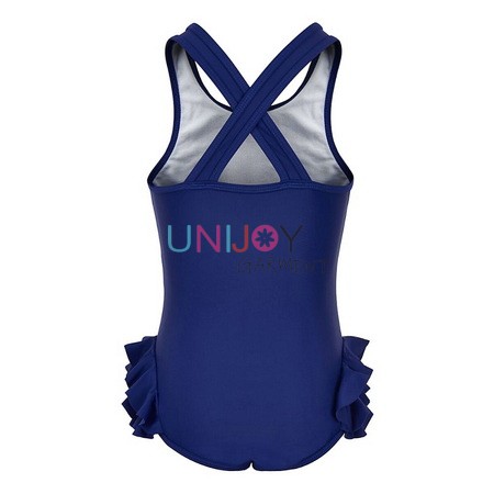 UNGLOP001-Girls Cross-back Custom One Piece Swimsuit Factory China