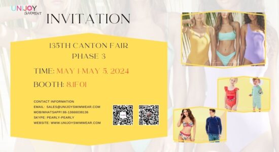 135th Canton Fair Invitation From Unijoy Swimwear Manufacturer