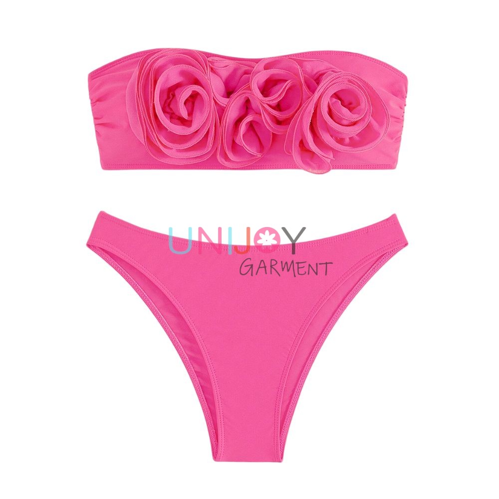 UNWMBK24 Custom 3D Flower Bikini