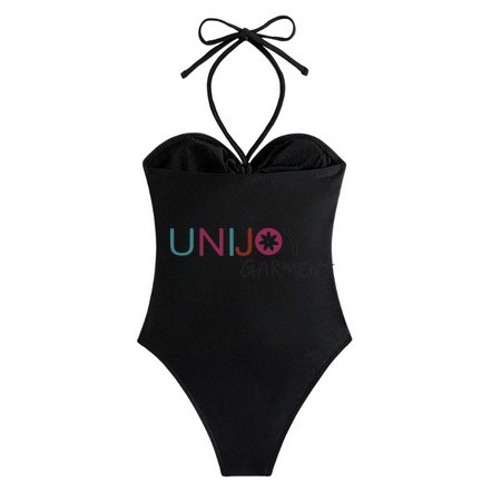 UNWMOP2401-Customized Halter One-piece Swimsuit