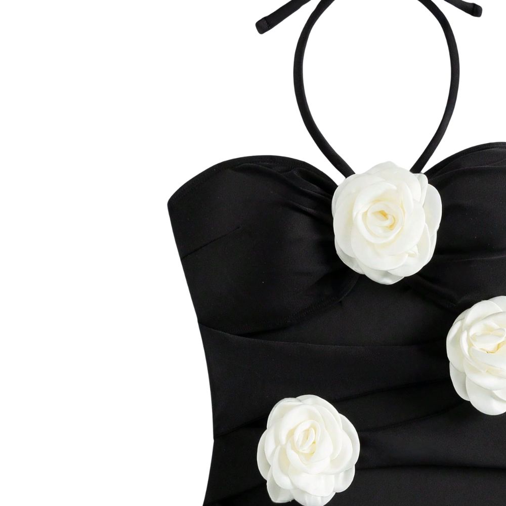 UNWMOP2401-Exquisite 3D Flower Appliques Customized One-piece Swimsuit