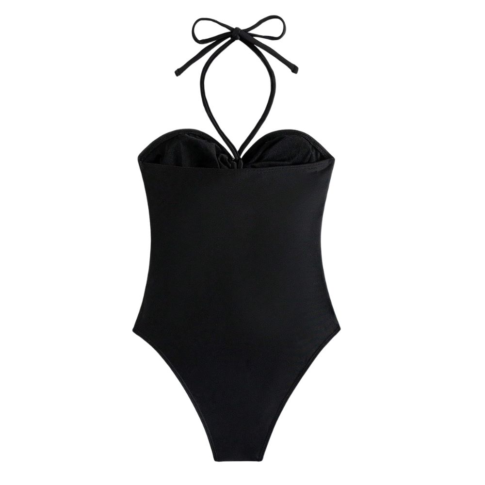 UNWMOP2401-Halter Women Custom One-piece Swimsuit