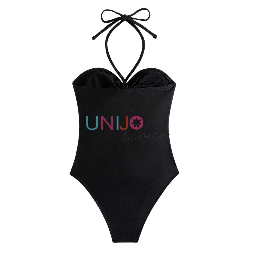 UNWMOP2401-Halter Women Custom One-piece Swimsuit