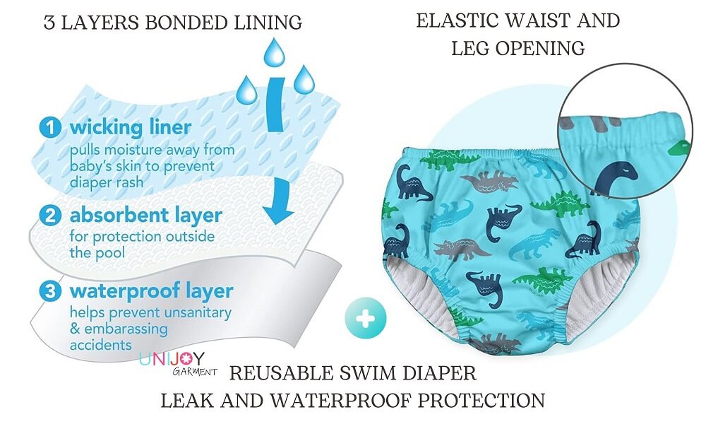 Reusable Swim Diaper - Leak and Waterproof Protection